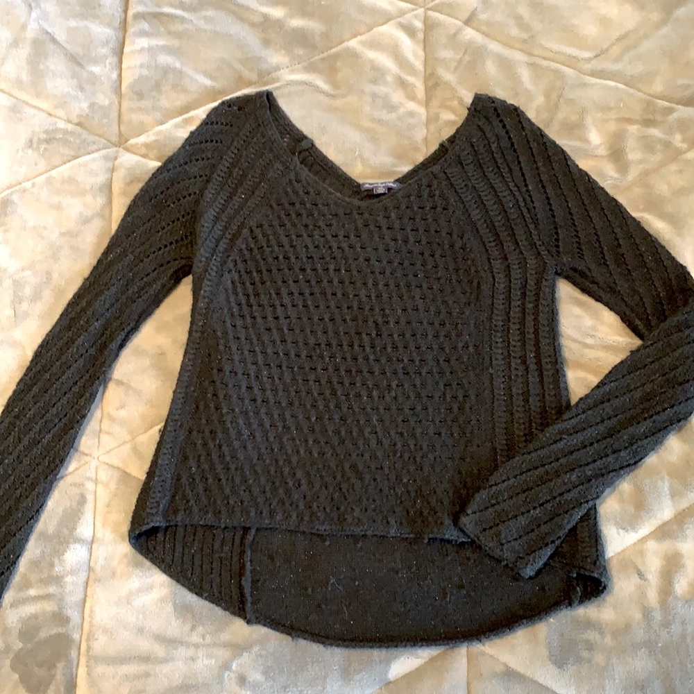 Black knit sweater